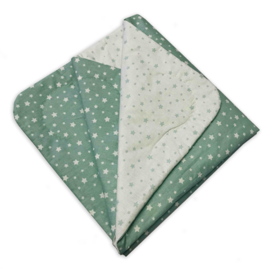 Плед — Конверт для детей Звёздочки ментоловый