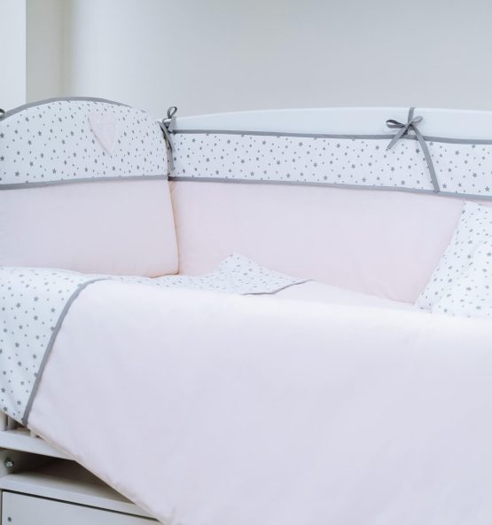 Комплект детской постели ”Confort” PM Розовый со звездами (8 эл.)