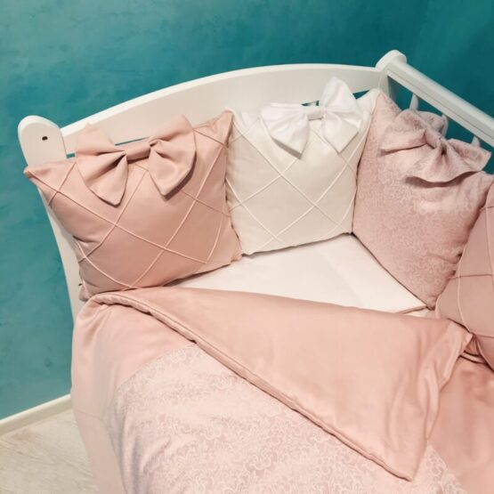 Набор детской постели12 подушек Satin Jacquard Pink Holala Kids