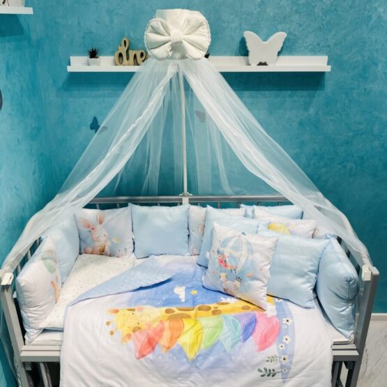 Set 12 pernuțe BabyPrint Girafa și iepurași