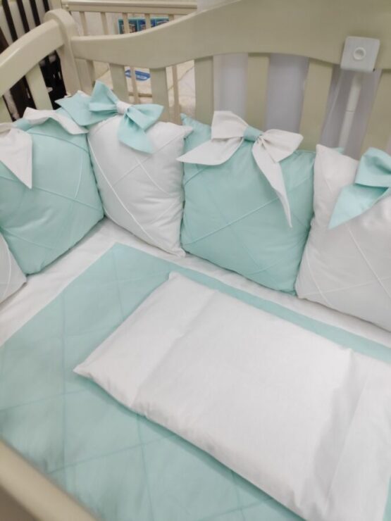 Набор детской постели 12 White Mint Holala Kids