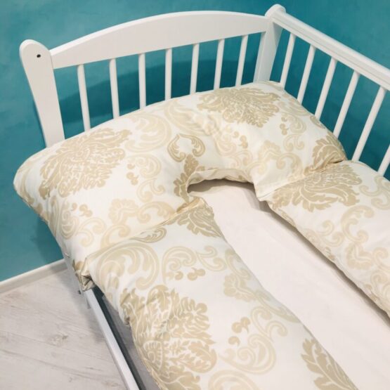 Подушка Трансформер для беременных Сатин формы U Бежевая ES