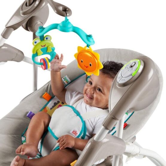 Leagan si sezlong 2 in 1 Bright Starts Jungle Stream