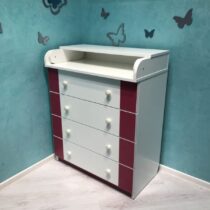 Comoda de infasat Fetita 4 sertare Alb