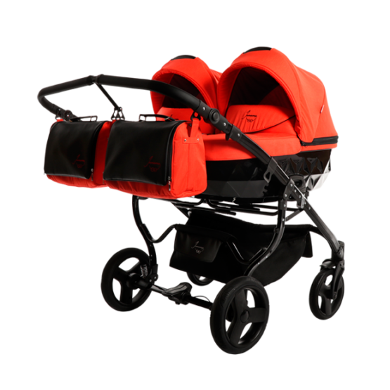 Коляска для двойни Junama Diamond Duo Красная