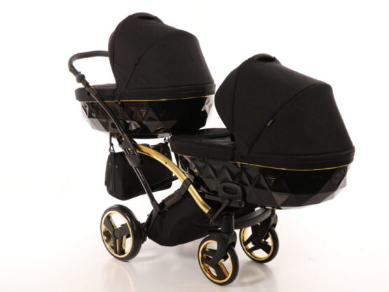 cărucior pentru gemeni Junama Diamond Duo Slim Black