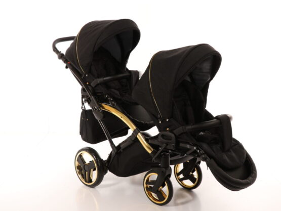 cărucior pentru gemeni Junama Diamond Duo Slim Black
