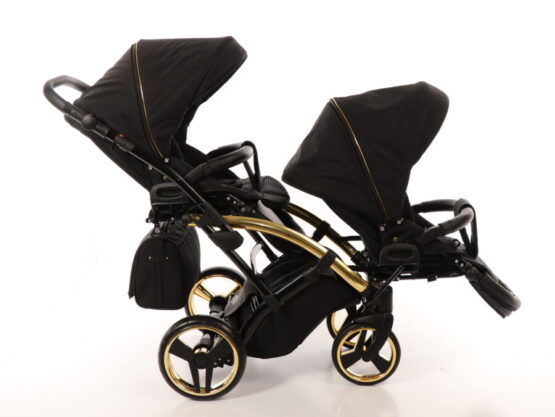 cărucior pentru gemeni Junama Diamond Duo Slim Black
