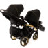 cărucior pentru gemeni Junama Diamond Duo Slim Black