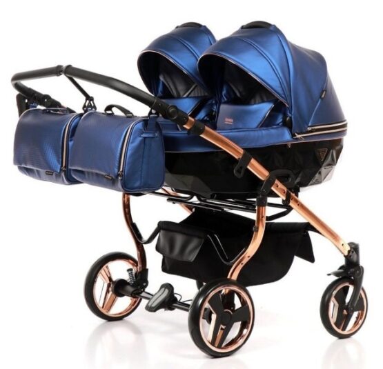 Коляска для двойни Junama Diamond Fluido Duo Blue