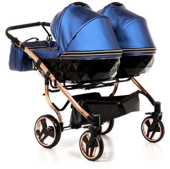 Cărucior pentru gemeni Junama Diamond Fluido Duo Albastru