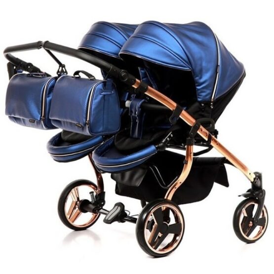 Cărucior pentru gemeni Junama Diamond Fluido Duo Albastru