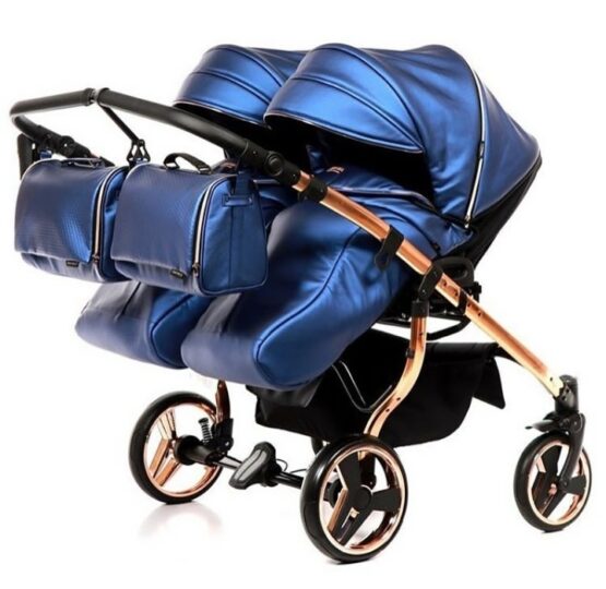 Cărucior pentru gemeni Junama Diamond Fluido Duo Albastru