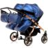 Cărucior pentru gemeni Junama Diamond Fluido Duo Albastru
