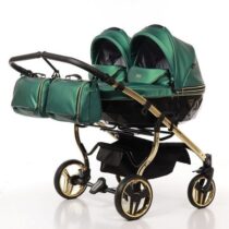 cărucior pentru gemeni Junama Diamond Fluido Duo Green