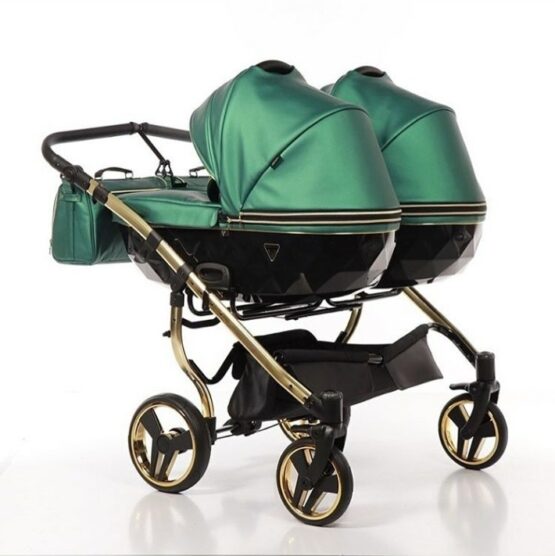 cărucior pentru gemeni Junama Diamond Fluido Duo Green