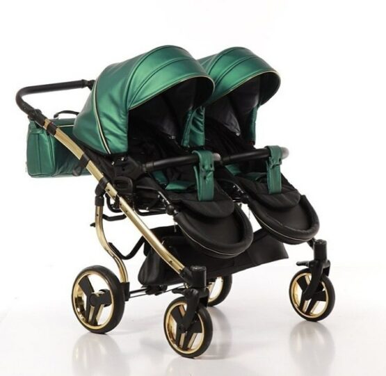 cărucior pentru gemeni Junama Diamond Fluido Duo Green