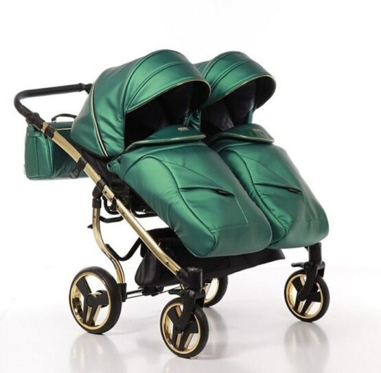 cărucior pentru gemeni Junama Diamond Fluido Duo Green