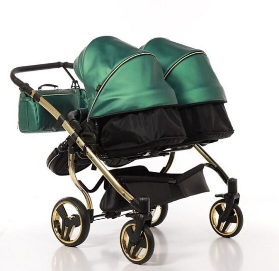 cărucior pentru gemeni Junama Diamond Fluido Duo Green