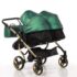 cărucior pentru gemeni Junama Diamond Fluido Duo Green