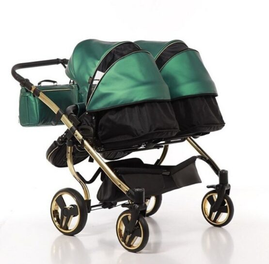 cărucior pentru gemeni Junama Diamond Fluido Duo Green