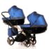 cărucior pentru gemeni Diamond Fluido Duo Slim Blue