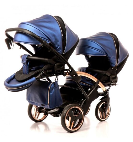cărucior pentru gemeni Diamond Fluido Duo Slim Blue