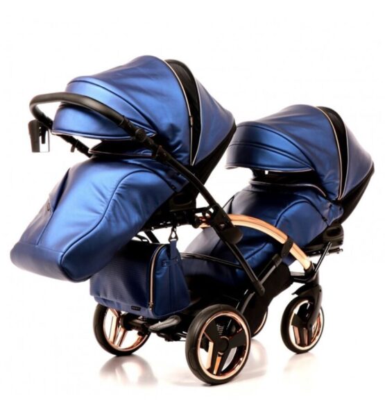 cărucior pentru gemeni Diamond Fluido Duo Slim Blue