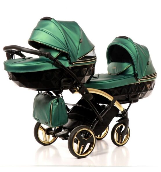 Коляска для двойни Junama Diamond Fluido Duo Slim Green