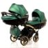 cărucior pentru gemeni Junama Diamond Fluido Duo Slim Green