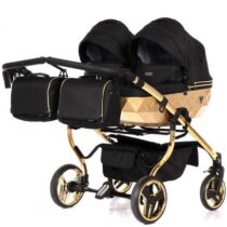 cărucior pentru gemeni Junama Diamond Mirror Satin Duo Gold