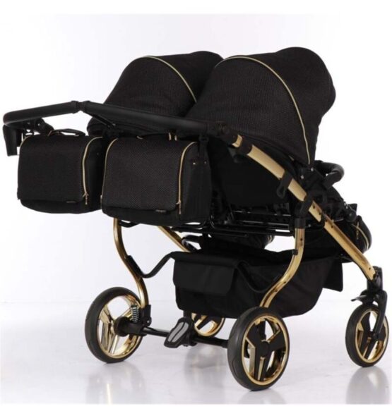 cărucior pentru gemeni Junama Diamond Mirror Satin Duo Gold