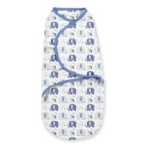 Sistem de infasare pentru bebelusi Summer Infant SwaddleMe Elephant Splash (0-3 luni)