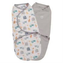 Sistem de infasare pentru bebelusi Summer Infant SwaddleMe Jungle (0-3 luni), 2 piese
