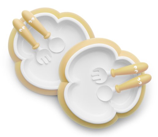 2 Seturi pentru hranire BabyBjorn Powder Yellow (078166A)