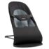 Balansoar BabyBjorn Balance Soft Black/ Grey, Bumbac cu bara de jucarii
