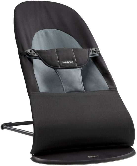 Кресло-шезлонг BabyBjorn Balance Soft Black/Dark Gray, хлопок (005022A)