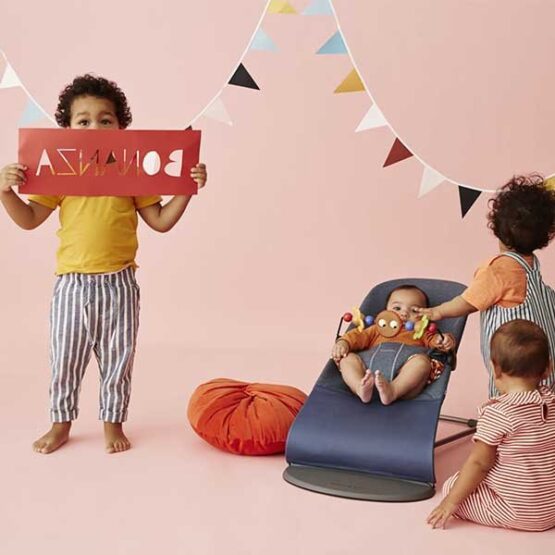 Balansoar BabyBjorn Bliss Dove Blue, 3D Jersey