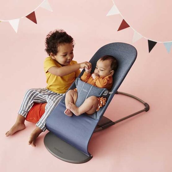 Balansoar BabyBjorn Bliss Dove Blue, 3D Jersey