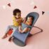 Balansoar BabyBjorn Bliss Dove Blue, 3D Jersey
