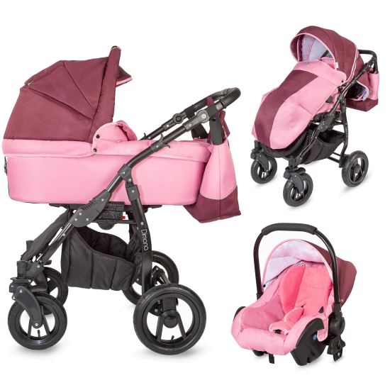 Коляска Coccolle DIMONA 3 в 1 Розовый