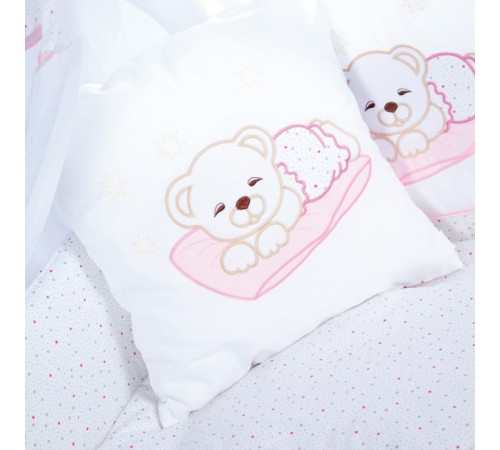Klups H107 lenjerie de pat "Ursul Adormit" roz (6 articole)