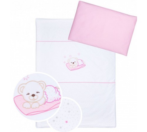 Klups H107 lenjerie de pat "Ursul Adormit" roz (6 articole)