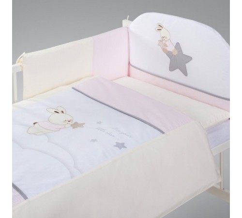 Постельное бельё «Звездочка» бежево-розовая (5 предметов)