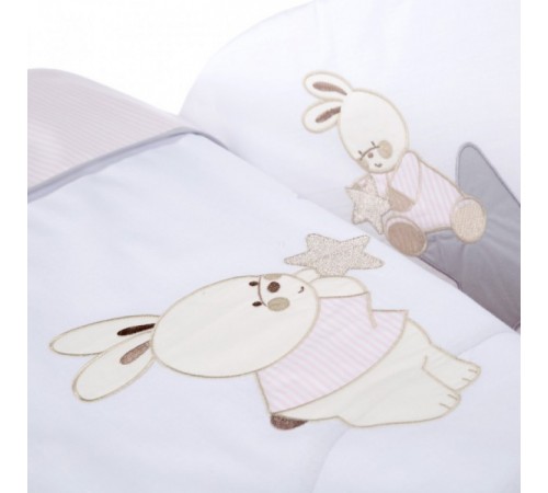 Klups H207 Lenjerie de pat "Steluta" bej- roz (5 articole)