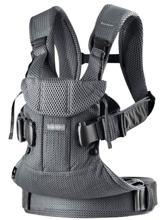 Marsupiu anatomic BabyBjorn One Air Anthracite, 3D Mesh (098013E1)