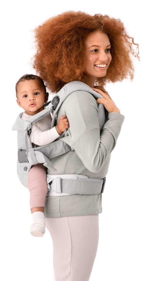 Marsupiu anatomic BabyBjorn One Air Greige, 3D Mesh