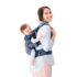 Marsupiu anatomic BabyBjorn One Denim Midnight Blue cu pozitii multiple de purtare, bumbac