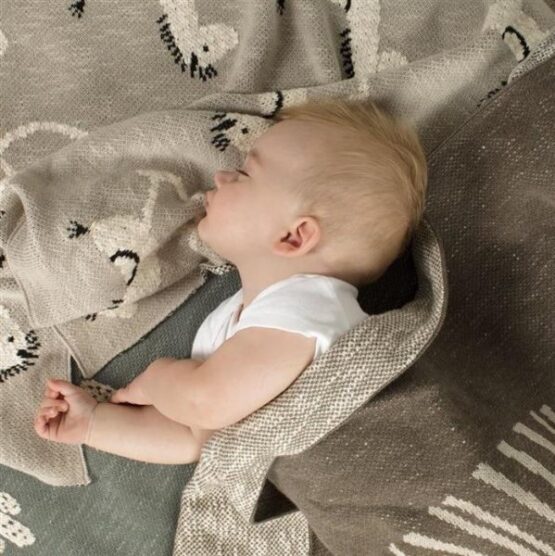 Paturica crosetata QUAX Rocking Horse pentru casa si excursii, 80x65 cm