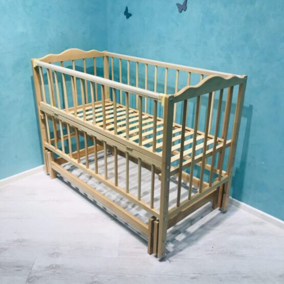 Детская кроватка Fluture Anghelina 2 без ящика, цвет Натуральное дерево